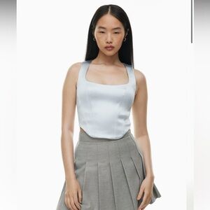 ARITZIA Sunday best silk bustier 2XS